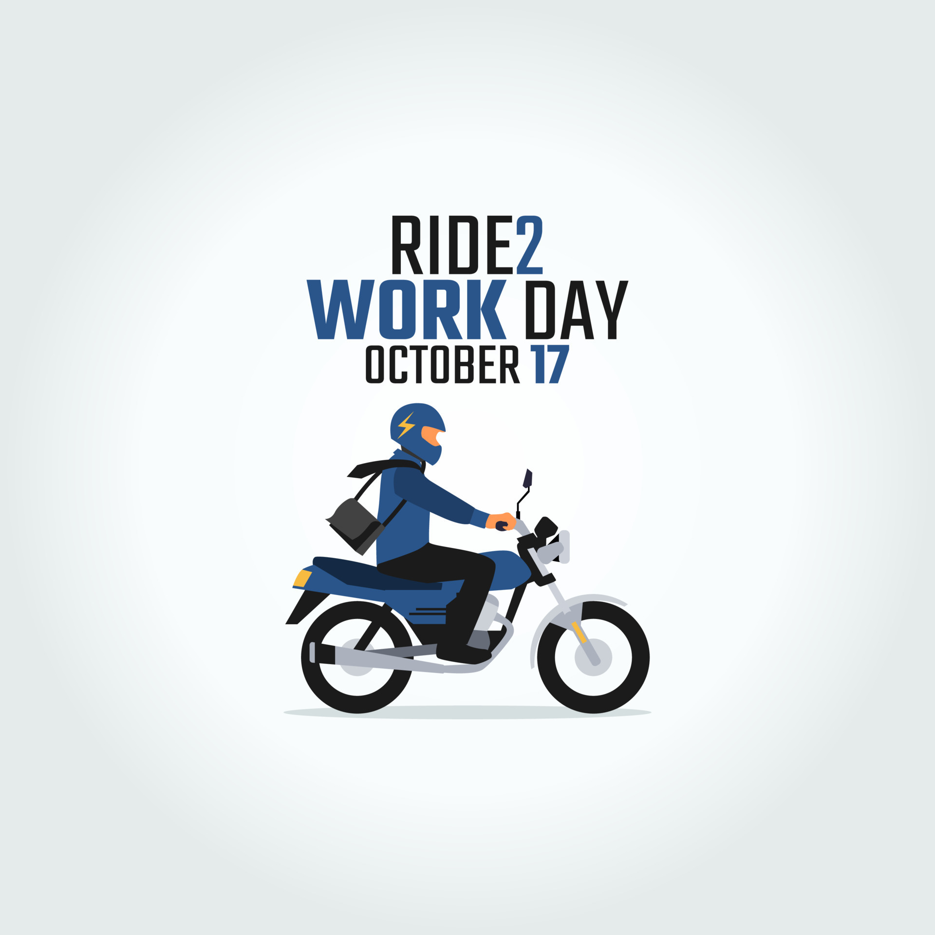 vector graphic of ride to work day good for ride to work day