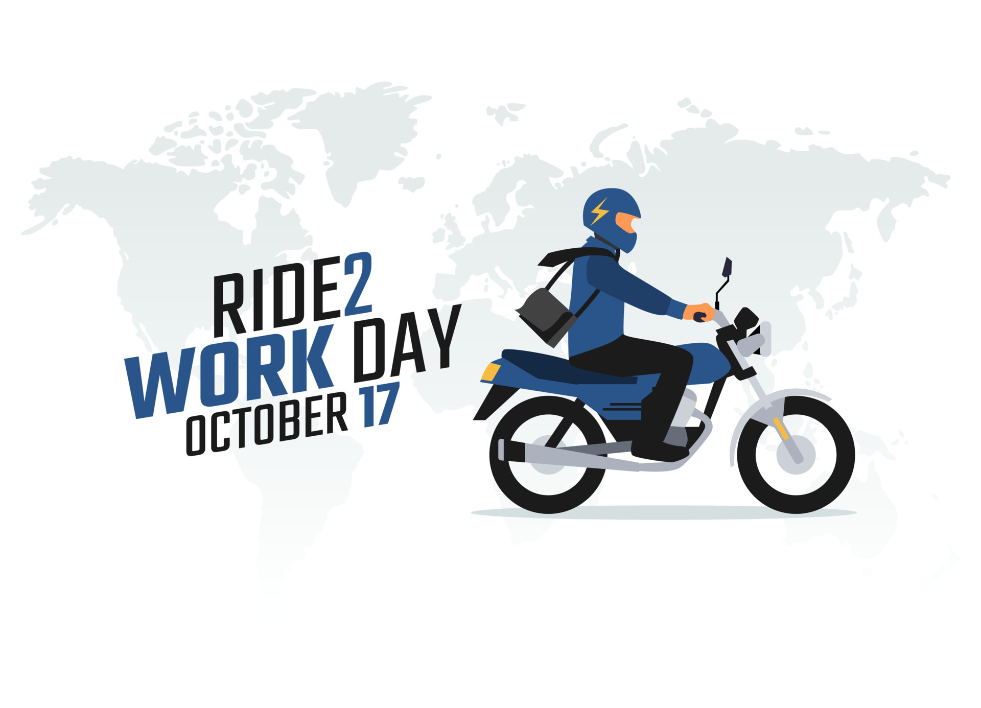 vector graphic of ride to work day good for ride to work day