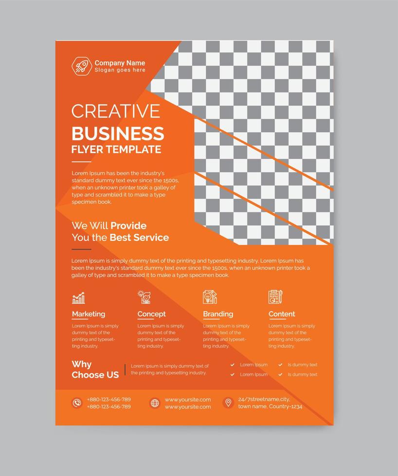 Modern Creative Corporate business flyer template vector