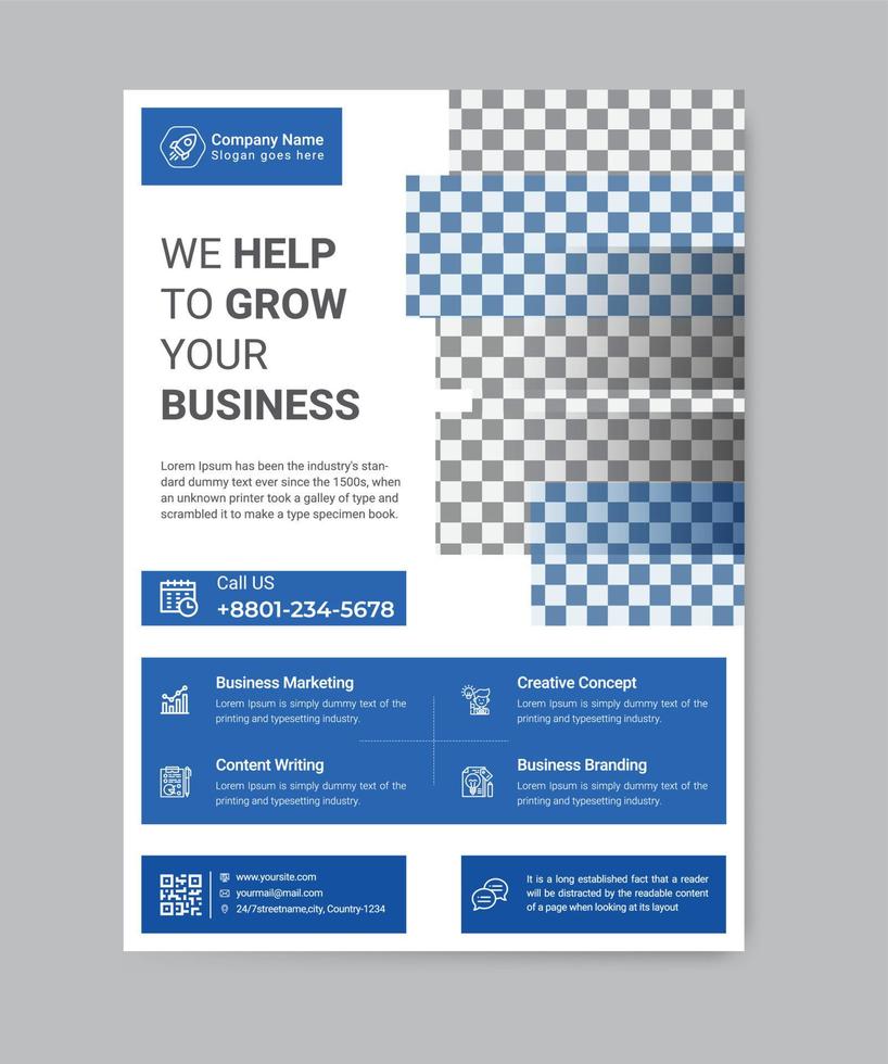 Modern Creative Corporate business flyer template vector