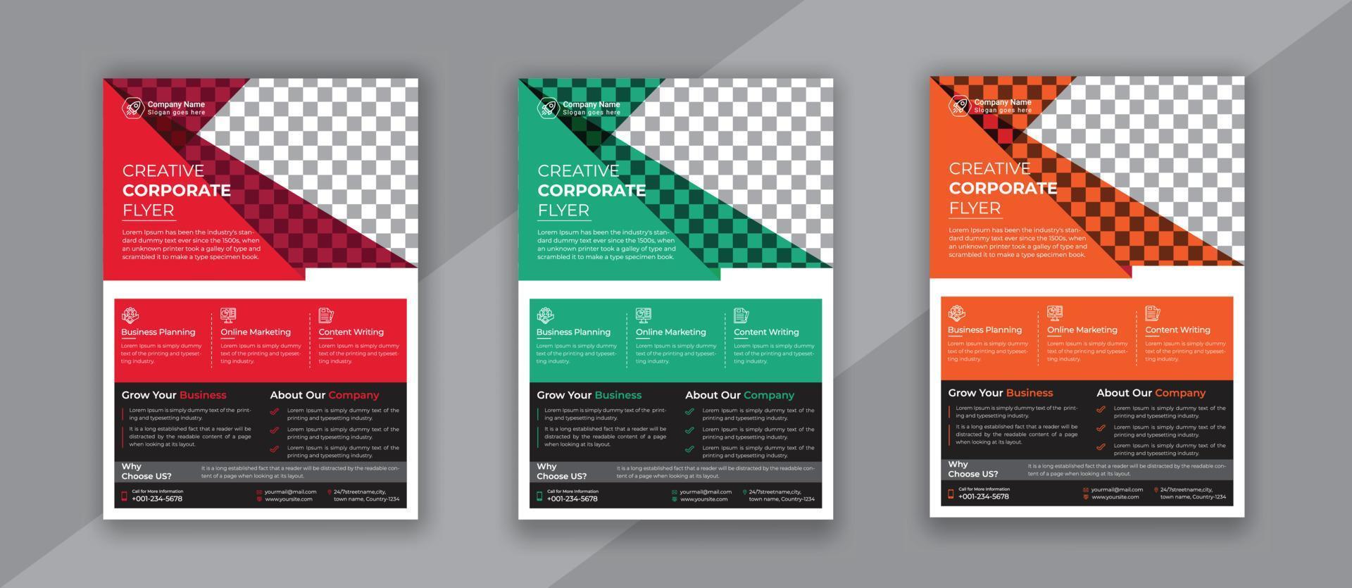 Modern Creative Corporate flyer template vector