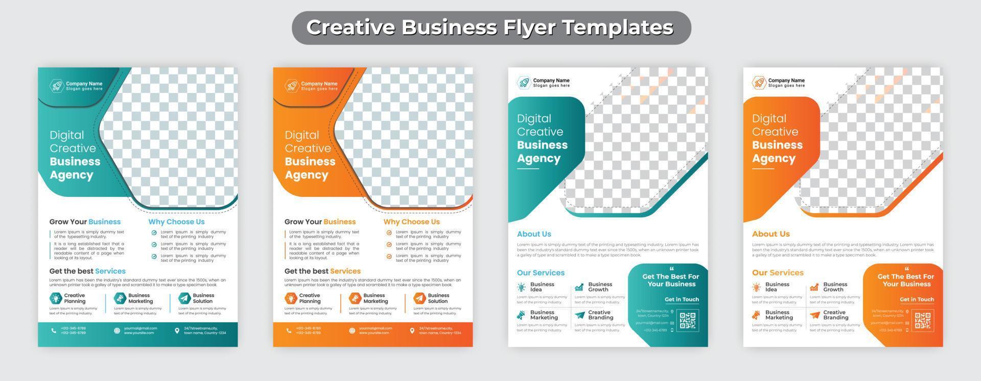 plantilla de volante de negocios corporativos creativos modernos vector