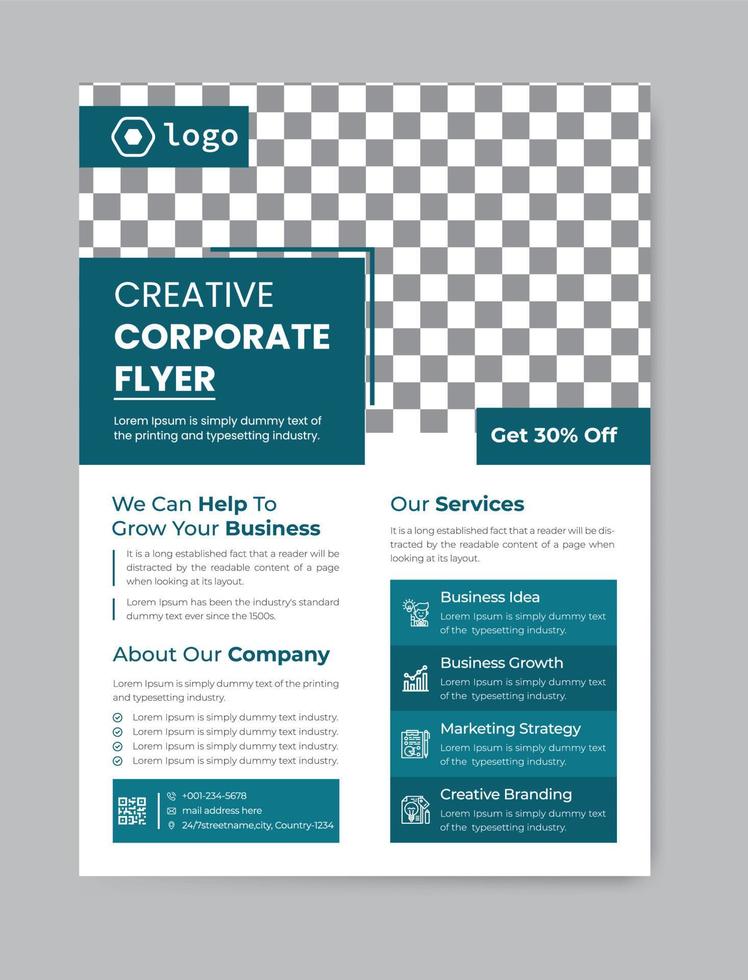 Modern Creative Corporate flyer template vector