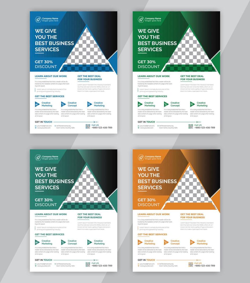 Modern Business marketing flyer template vector