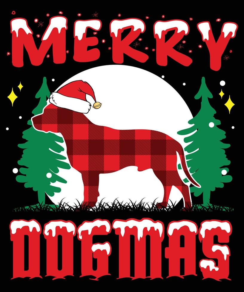 Merry DOGMAS typography vector T-shirt designs for the Christmas holiday in the USA will be held on December 25. Christmas dog, wine beer lover design.