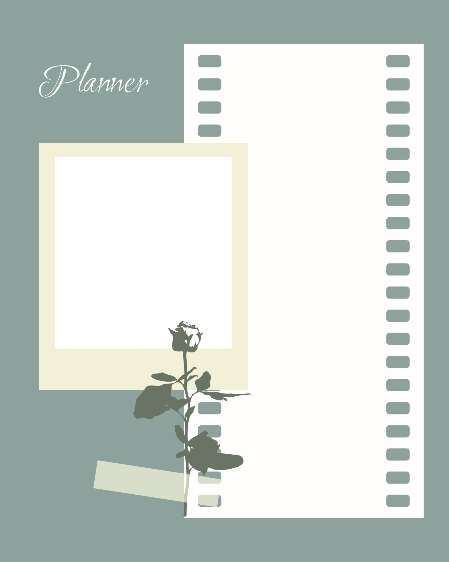 Reminder Planner Template Vintage Collage Blank With Plants Blank For Notes To Do List Planner Ideas Vector Art At Vecteezy