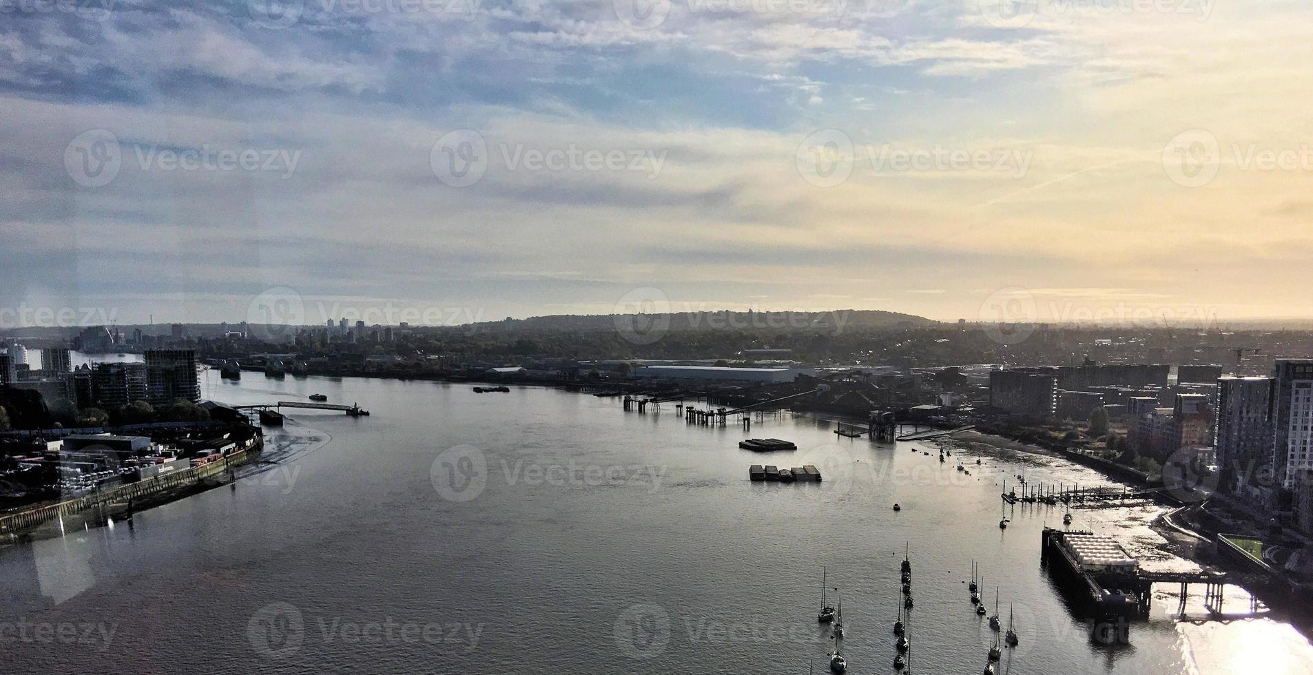 An aerial view of London photo