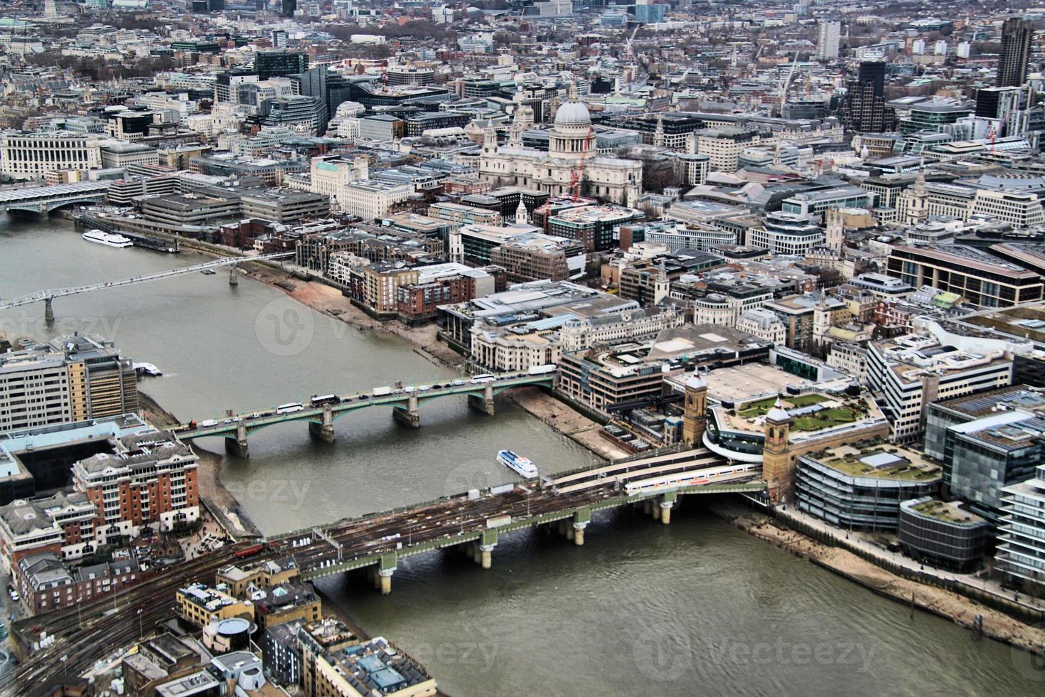 An aerial view of London photo