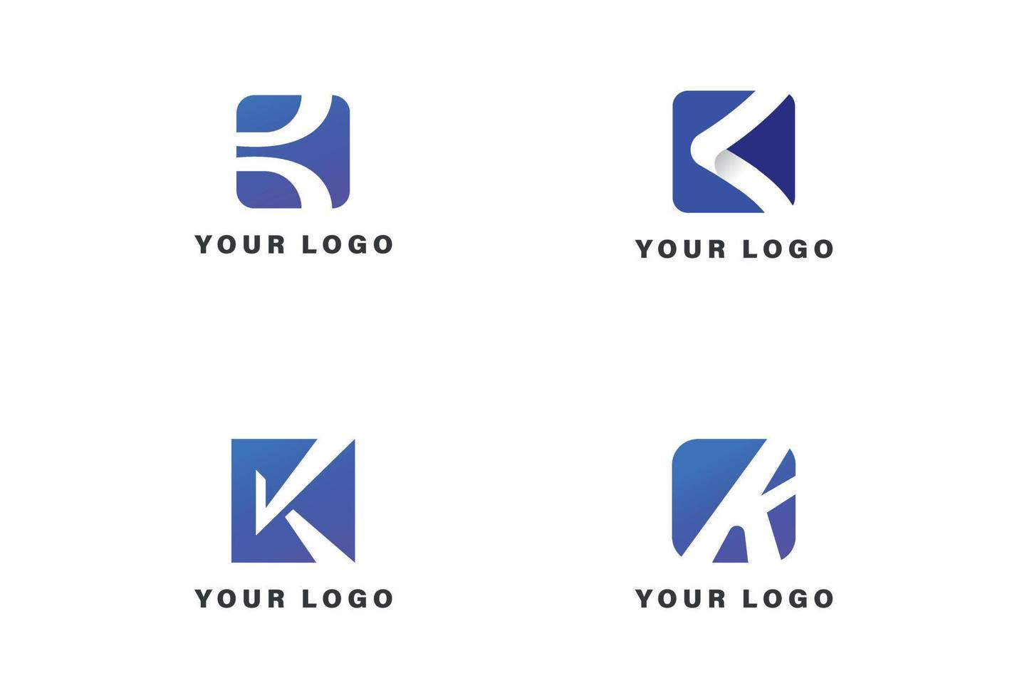 K letter logo design template vector