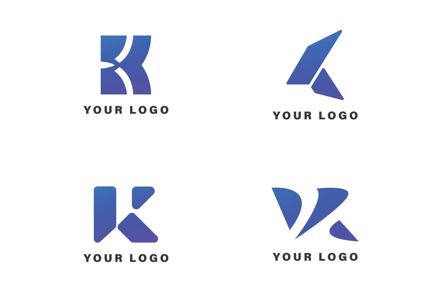 K letter logo design template vector