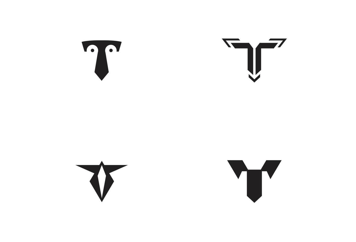 T letter logo design template vector
