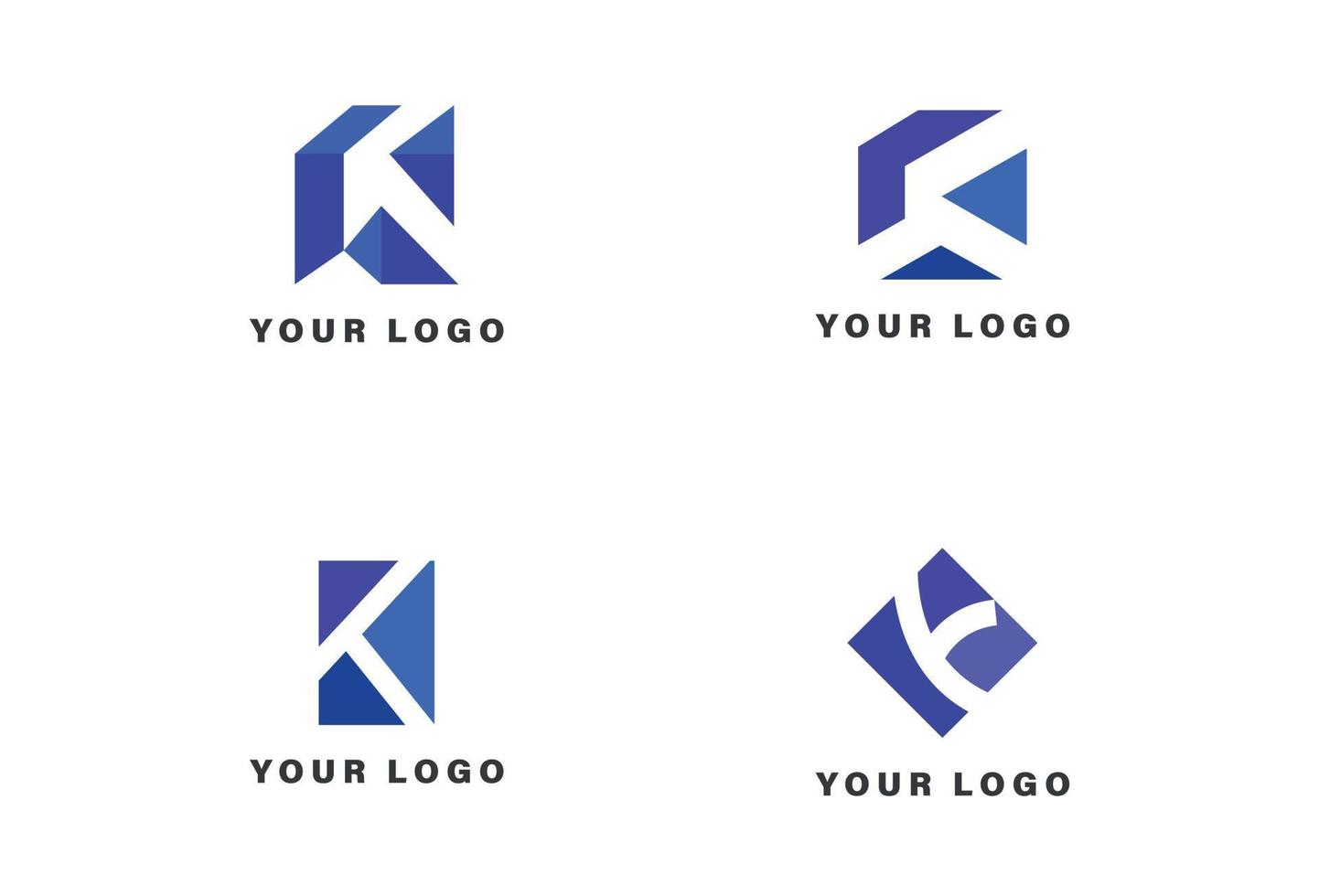 K letter logo design template vector