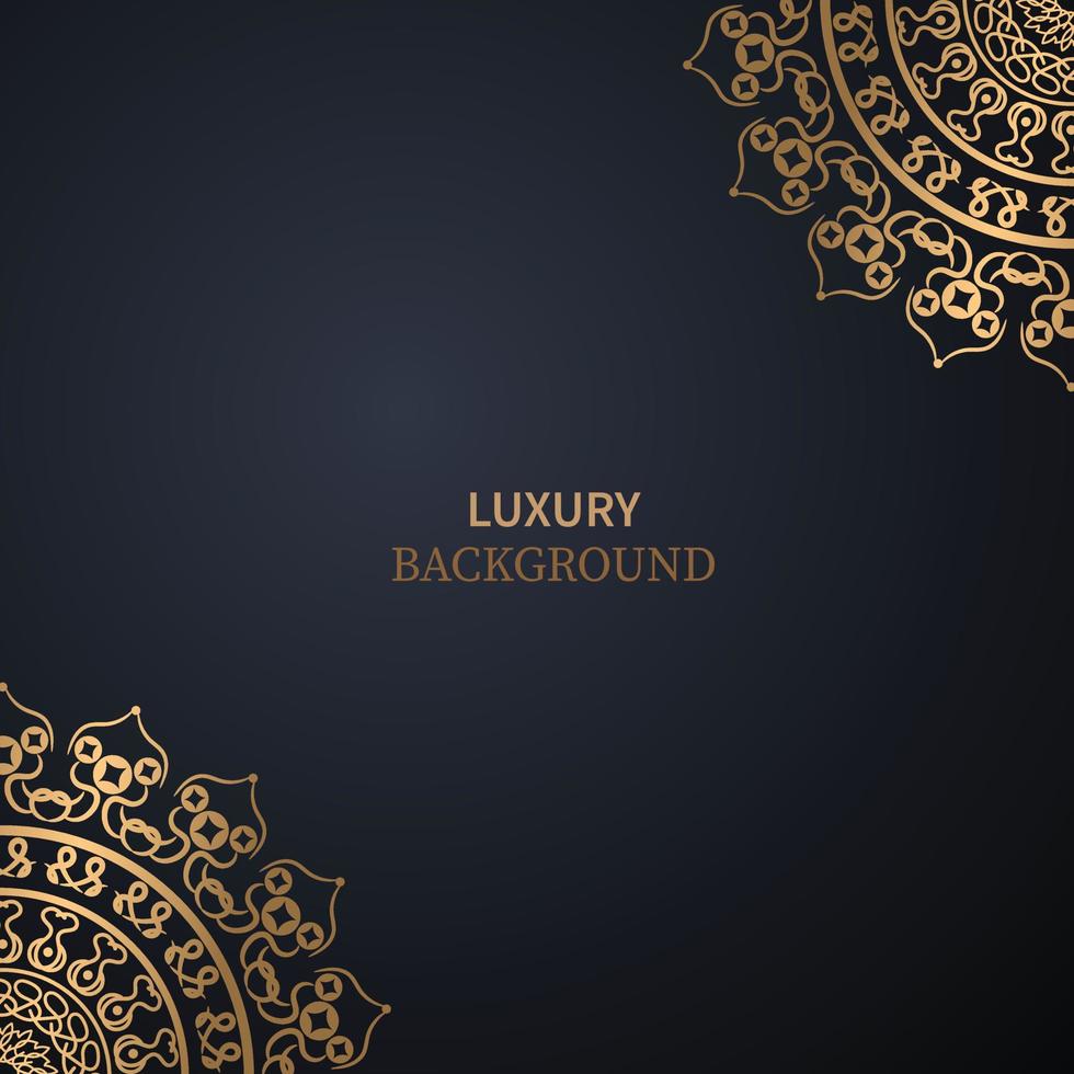 Luxury mandala islamic background with arabesque pattern, oranamental background wedding card cover design vector