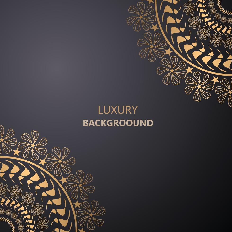 Luxury mandala islamic background with arabesque pattern, oranamental background wedding card cover design vector