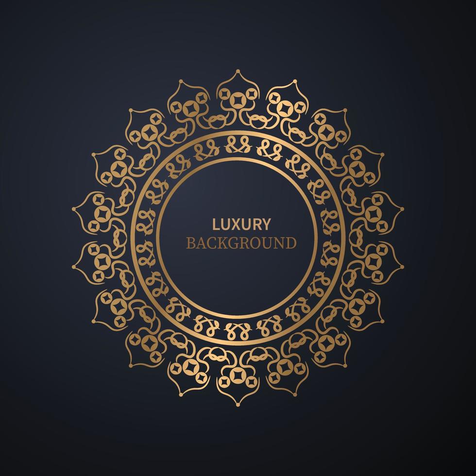 Luxury mandala islamic background with arabesque pattern, oranamental background wedding card cover design vector