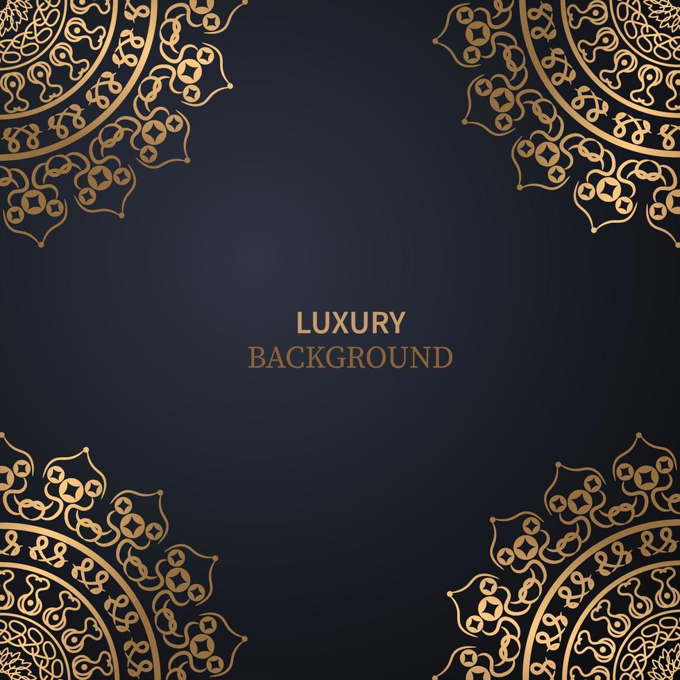 Luxury mandala islamic background with arabesque pattern, oranamental background wedding card cover design vector