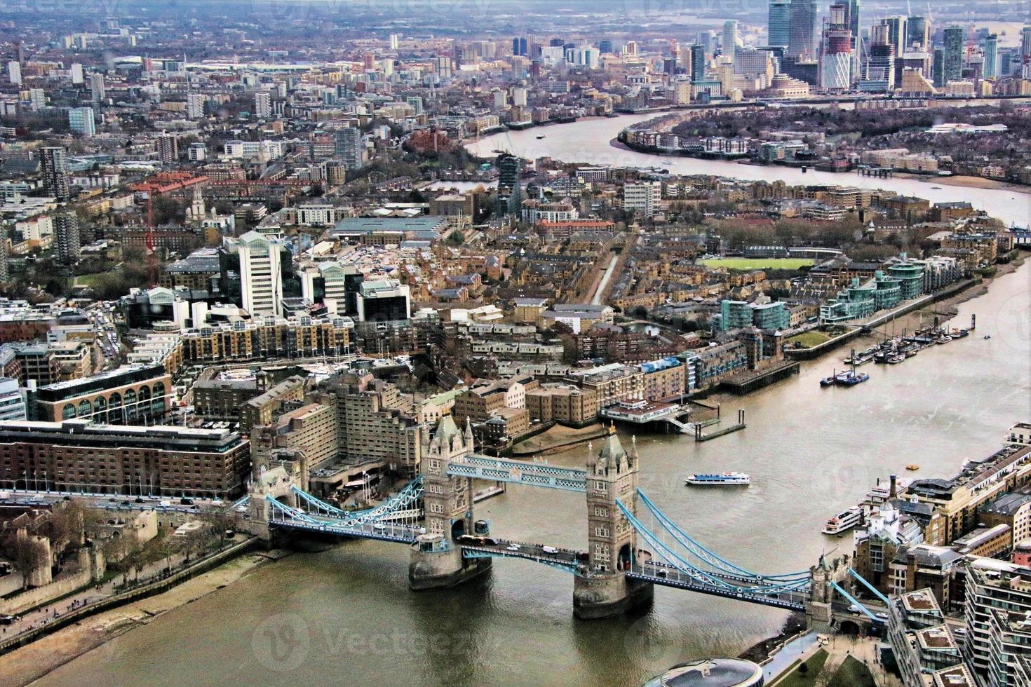 An aerial view of London photo