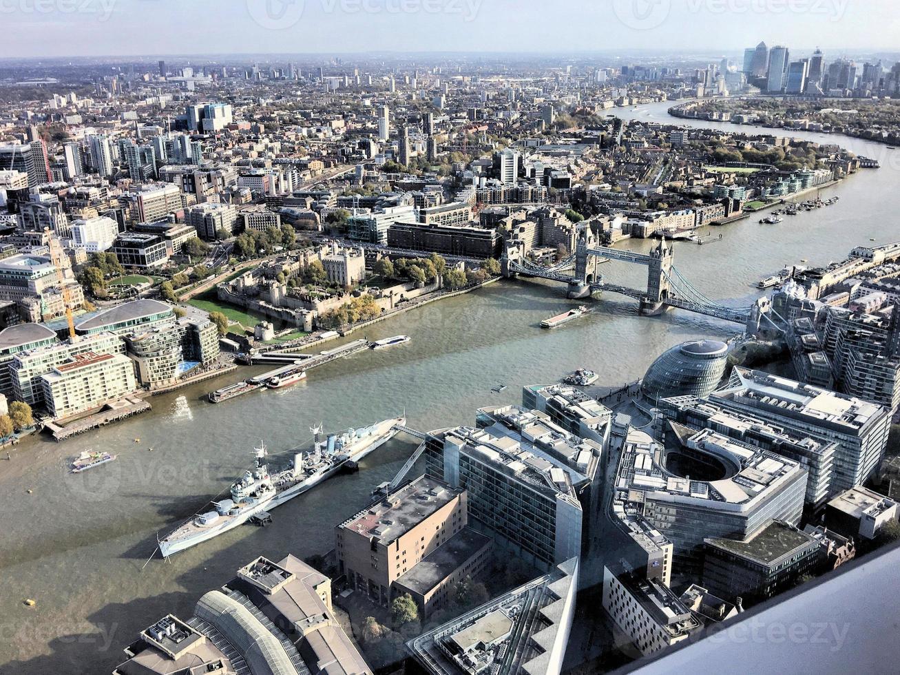 An aerial view of London photo