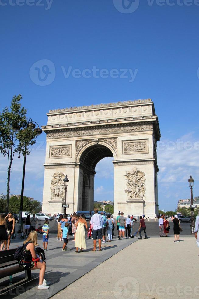 A panoramic view of Paris in the Summer Sun photo