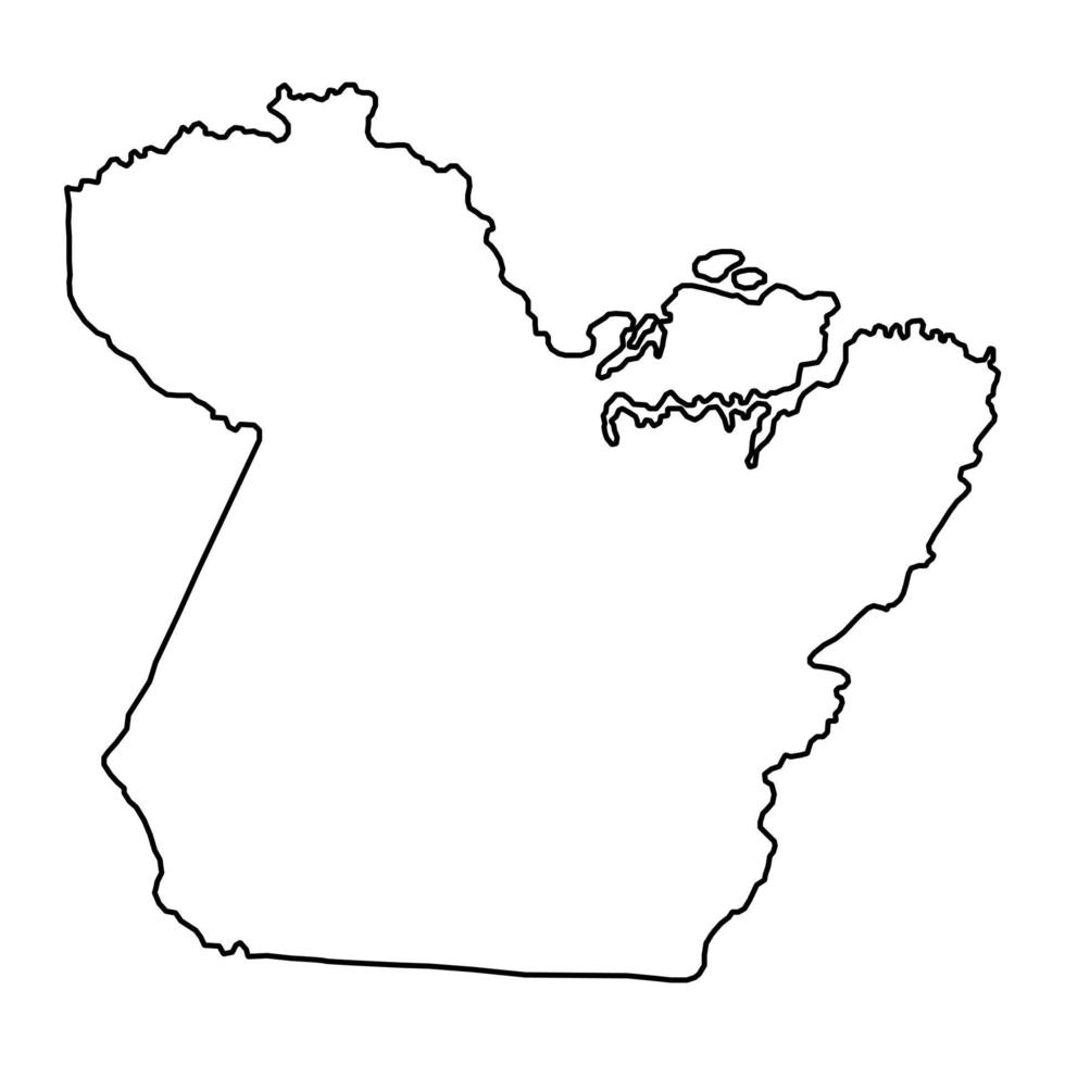 mapa de para, estado de brasil. ilustración vectorial vector