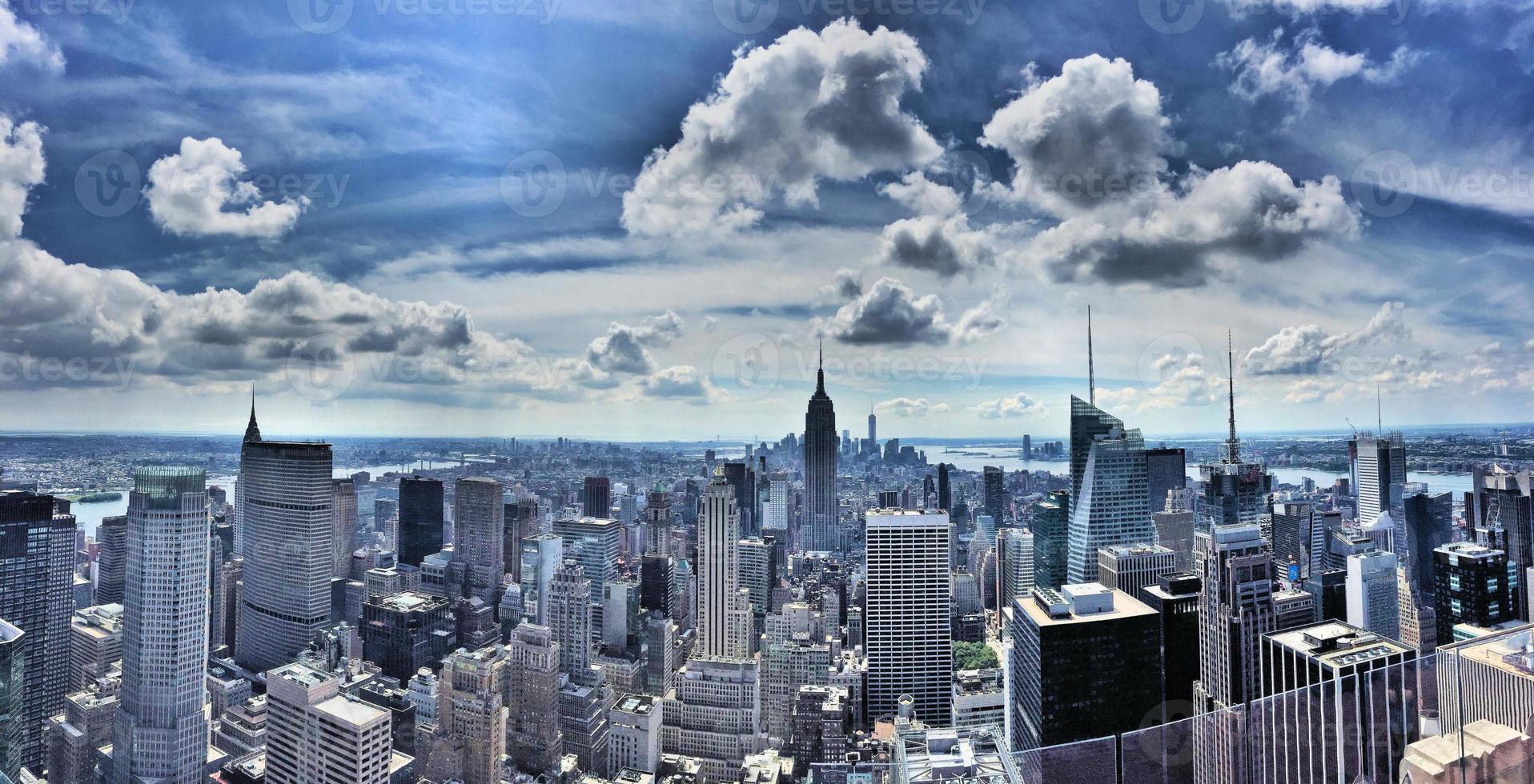 una vista panorámica de la ciudad de nueva york en los estados unidos foto