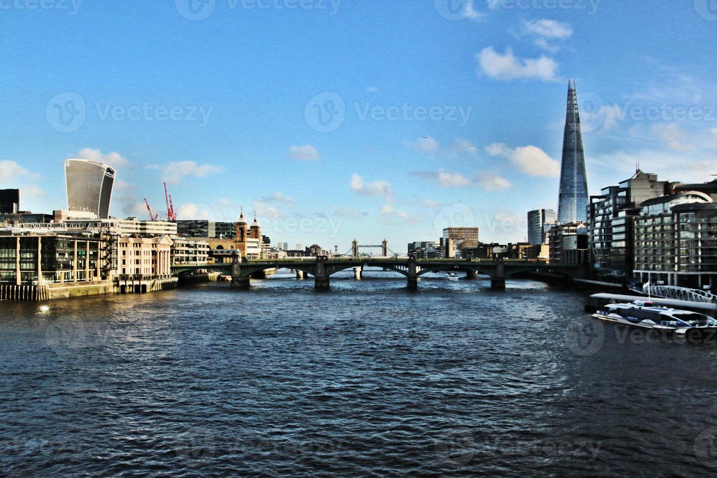A view of the River Thames in London on a sunny day photo