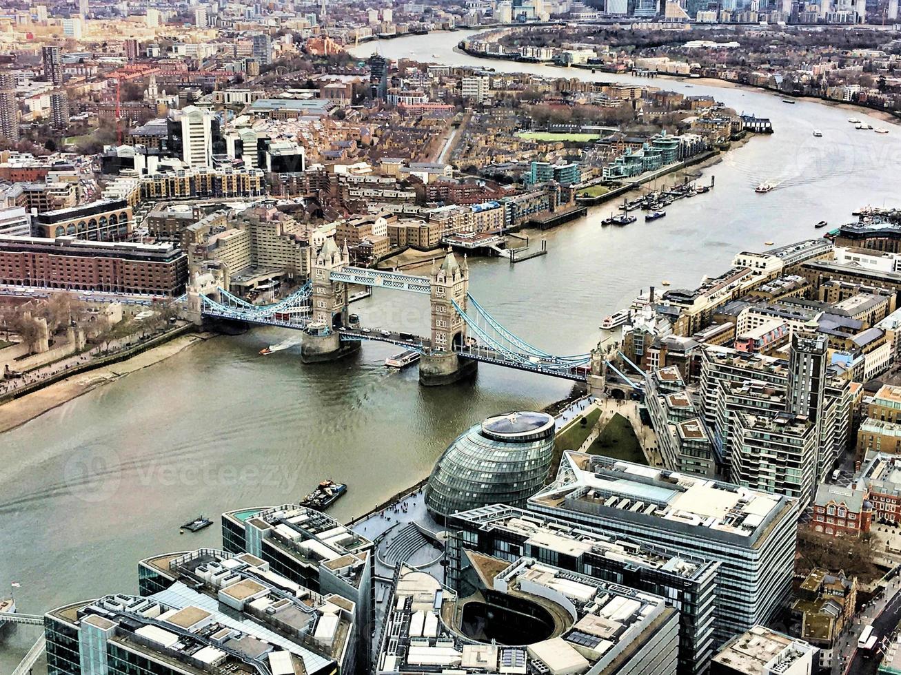 An aerial view of London photo