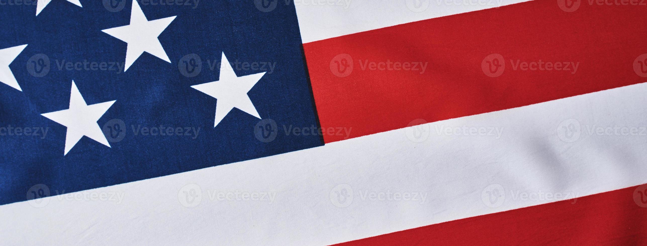bandera americana como fondo. bandera de estados unidos, pancarta larga foto