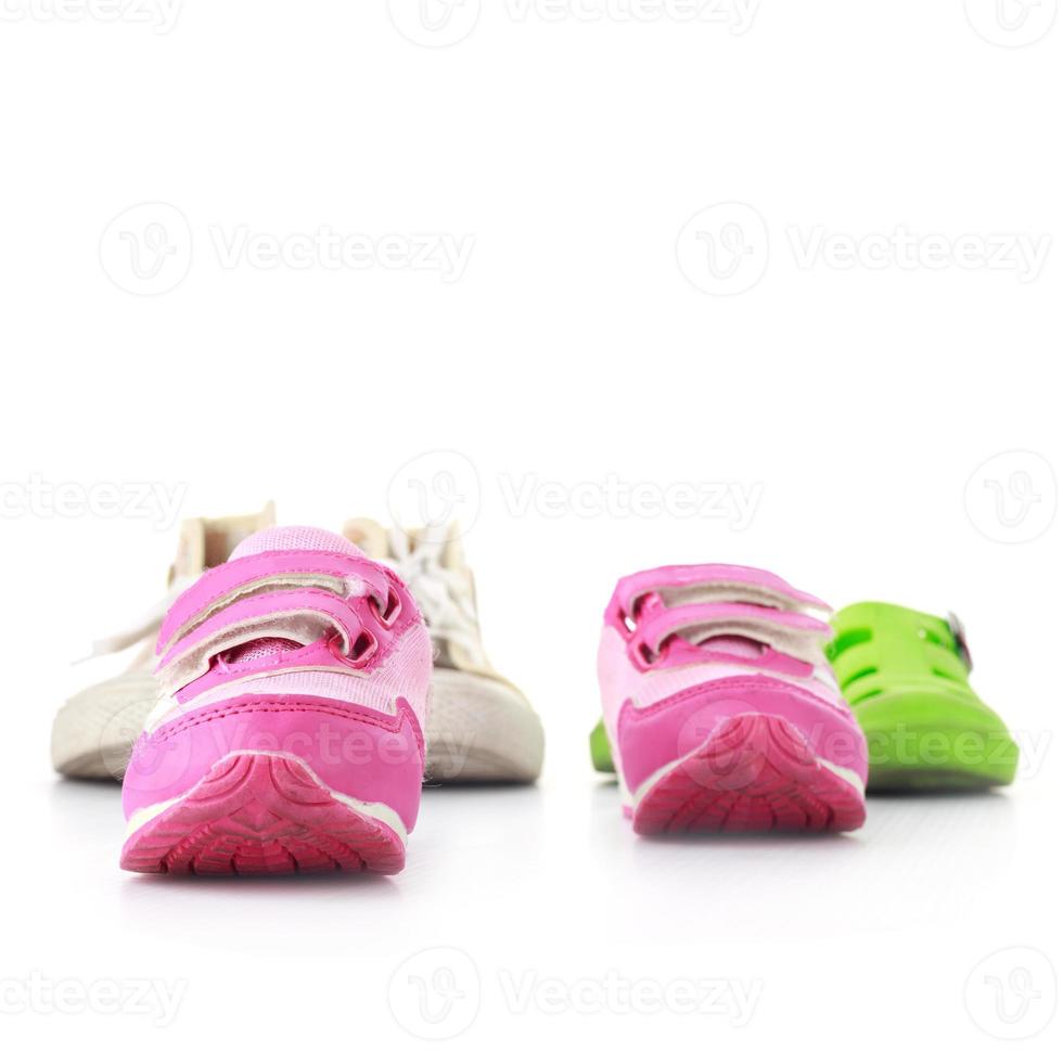 Kid shoes isolate on white photo