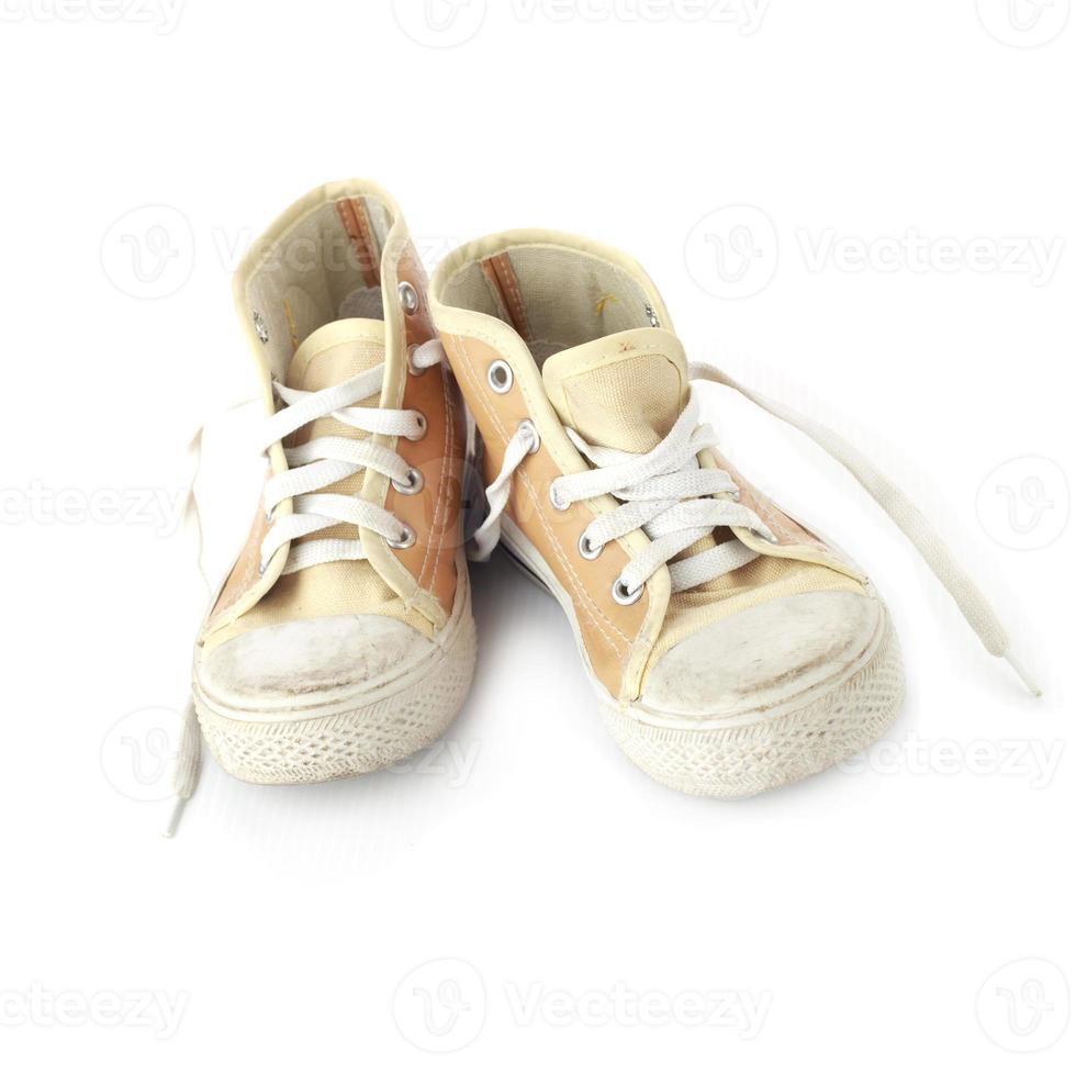 Kid shoes isolate on white photo