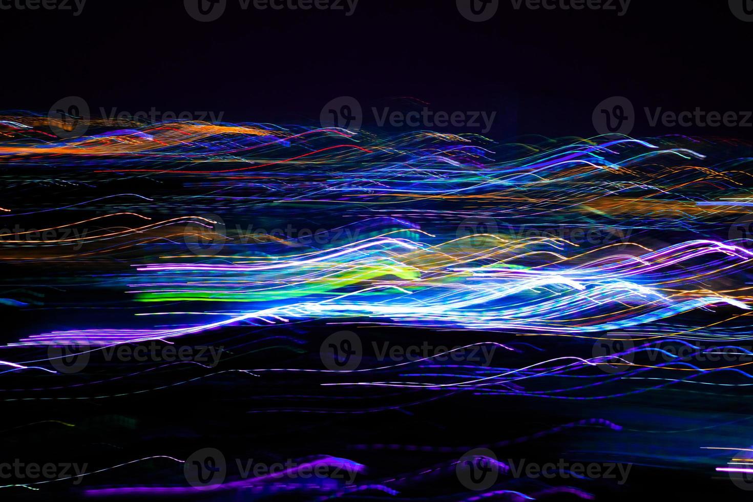 Abstract motion city night lighting. photo