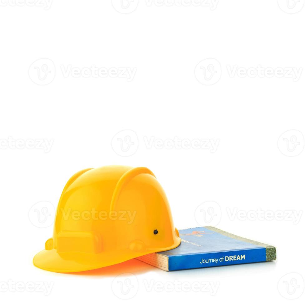 Construction industry education concept on white photo