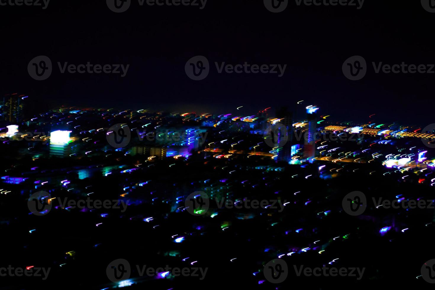 Abstract motion city night lighting. photo