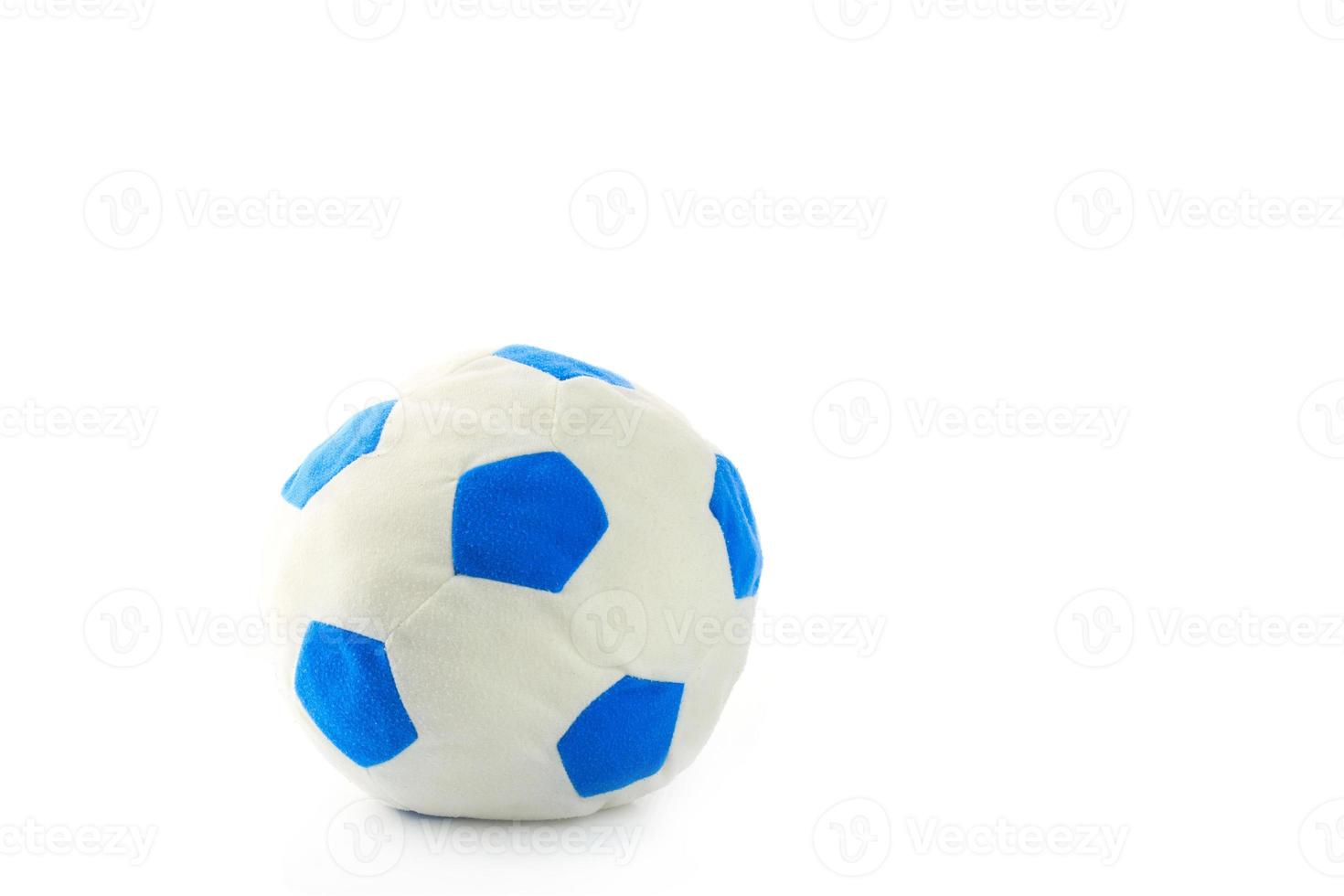 pelota de juguete de tela azul y blanca foto