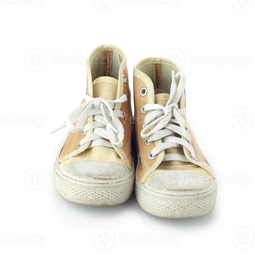 Kid shoes isolate on white photo