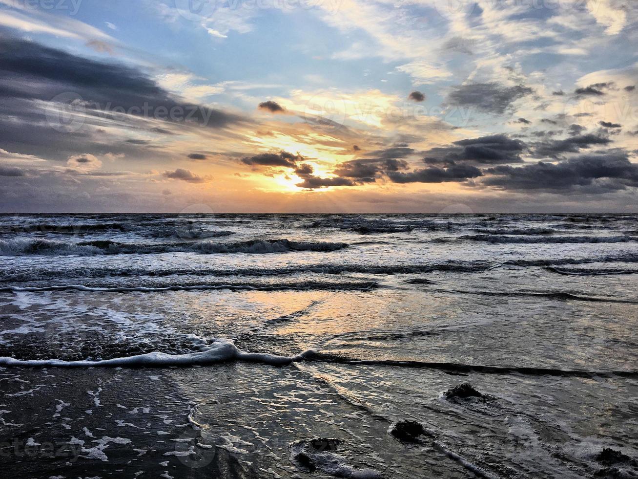 A view of a Sunset over Blackpool Beech photo