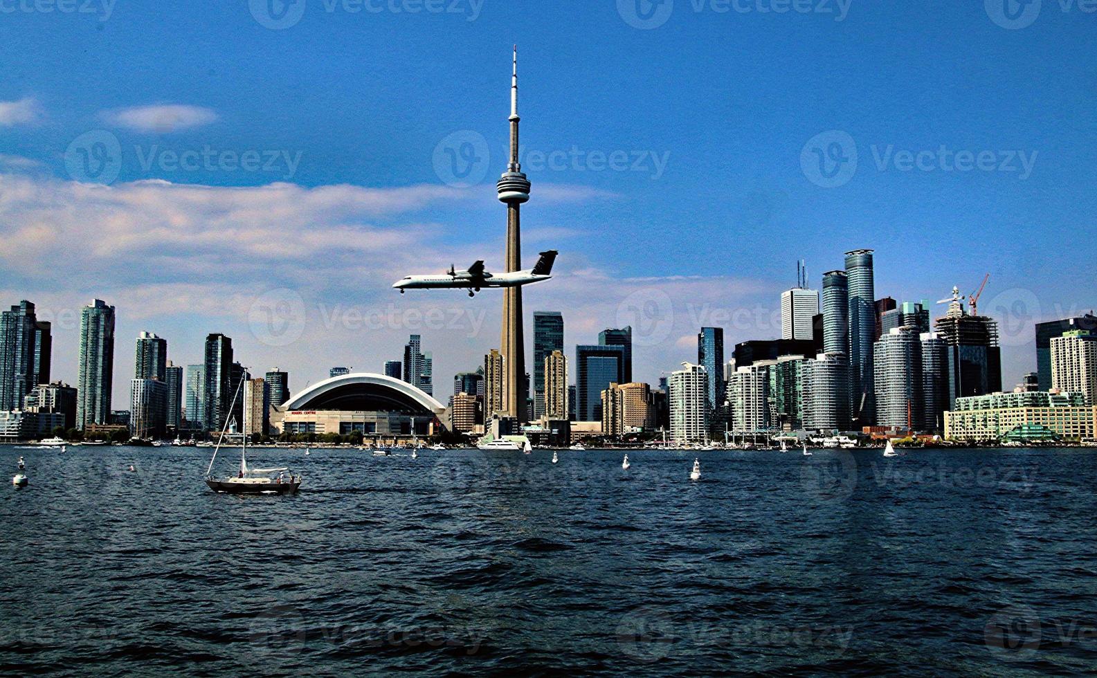 A view of Toronto from the sea photo