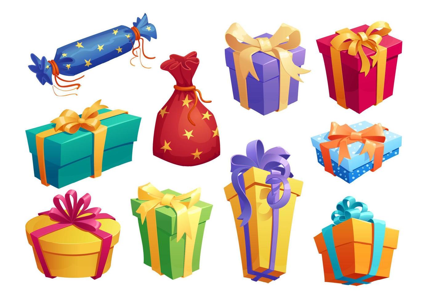 Gift box icon of present packaging with ribbon bow vector