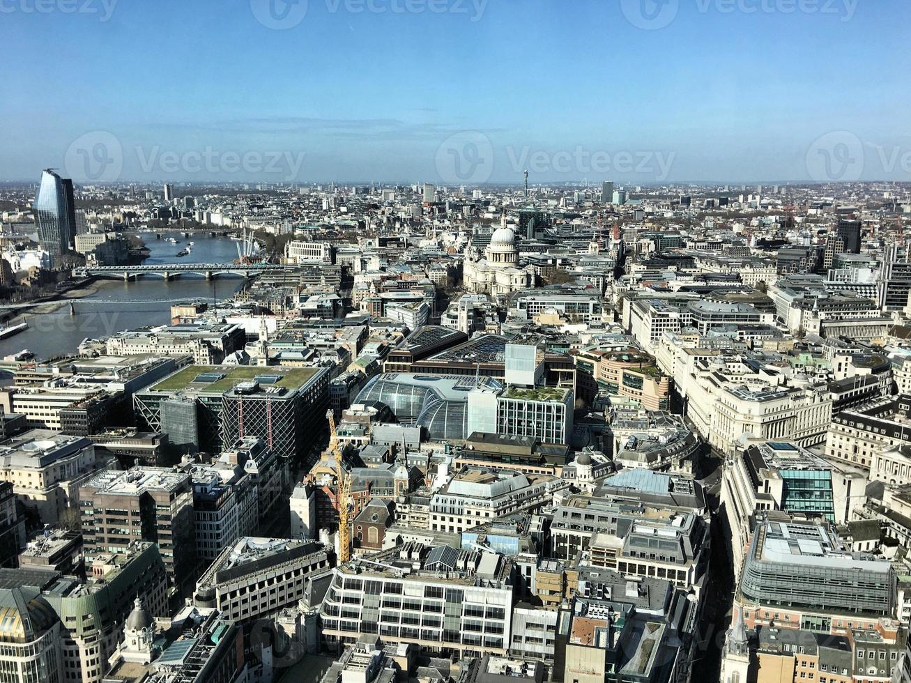 An aerial view of London photo