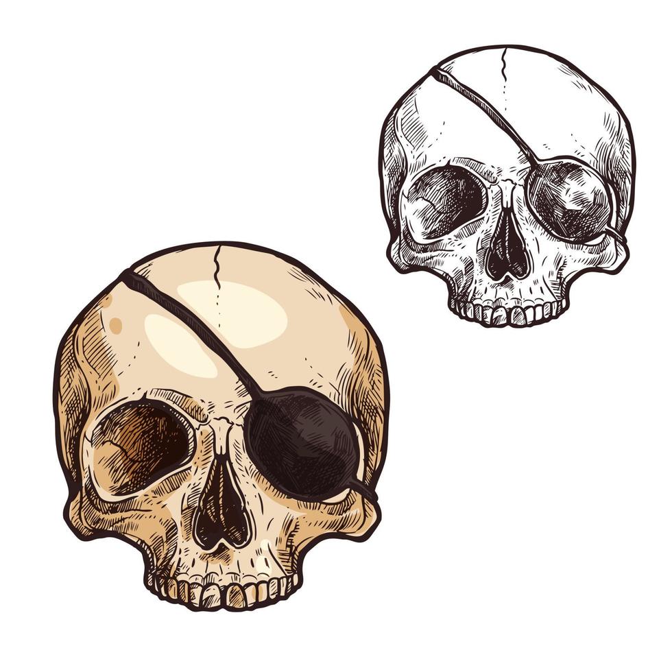 Halloween vector sketch icon skull skeleton