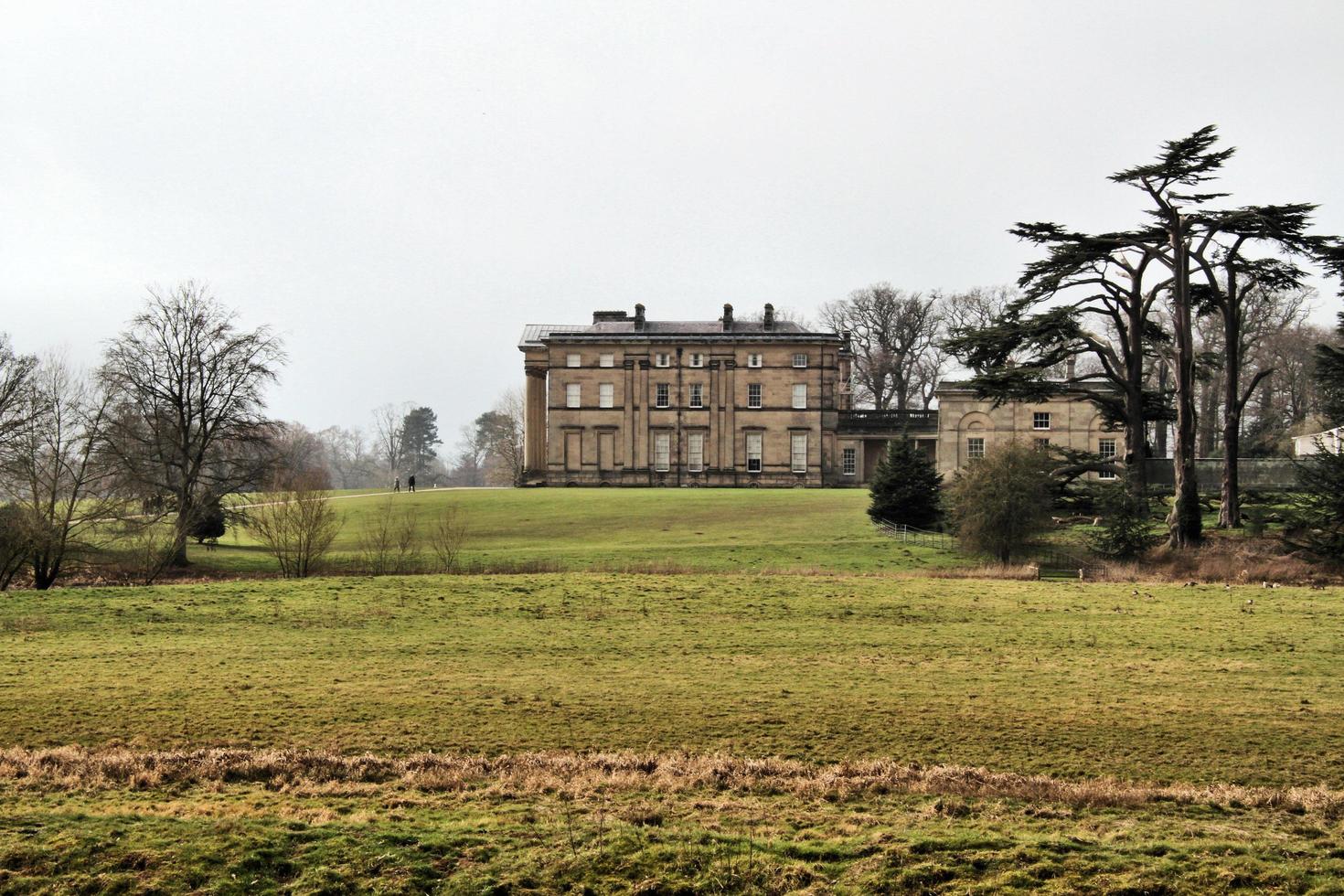 una vista de la campiña de shropshire en attingham cerca de shrewsbury. foto