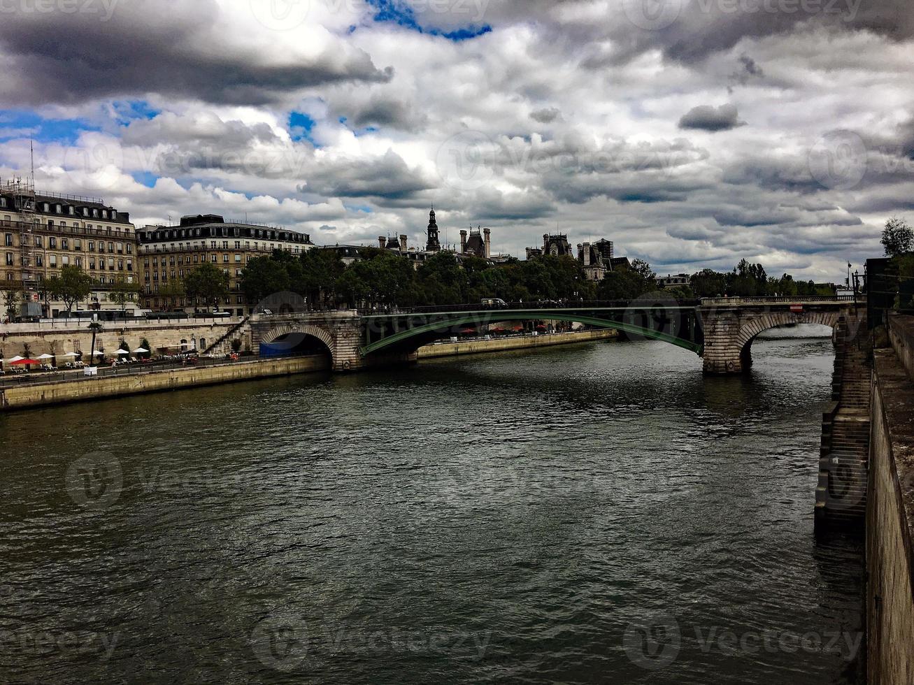 A panoramic view of Paris in the summer photo