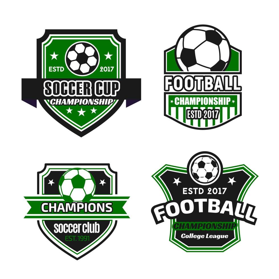 iconos vectoriales para la copa de fútbol del campeonato de fútbol vector