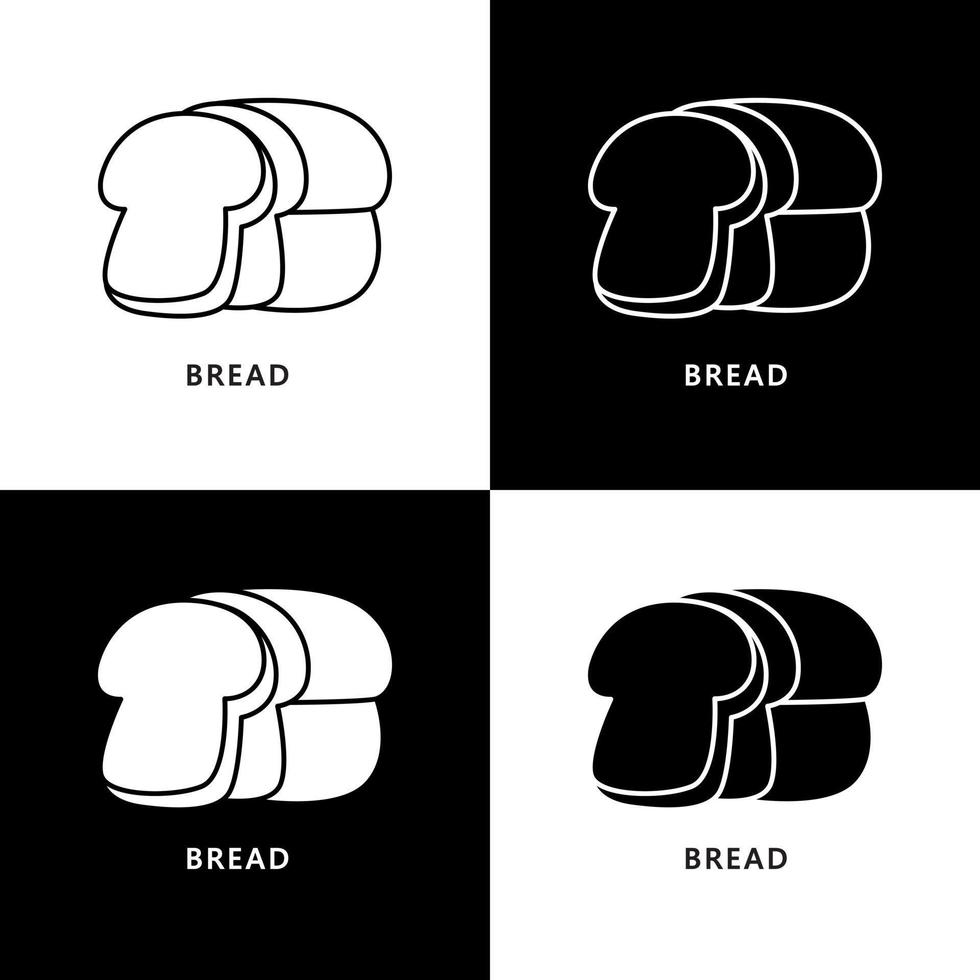 Bread Breakfast Logo. Food and Drink Illustration. Bakery and pastry Icon Symbol vector