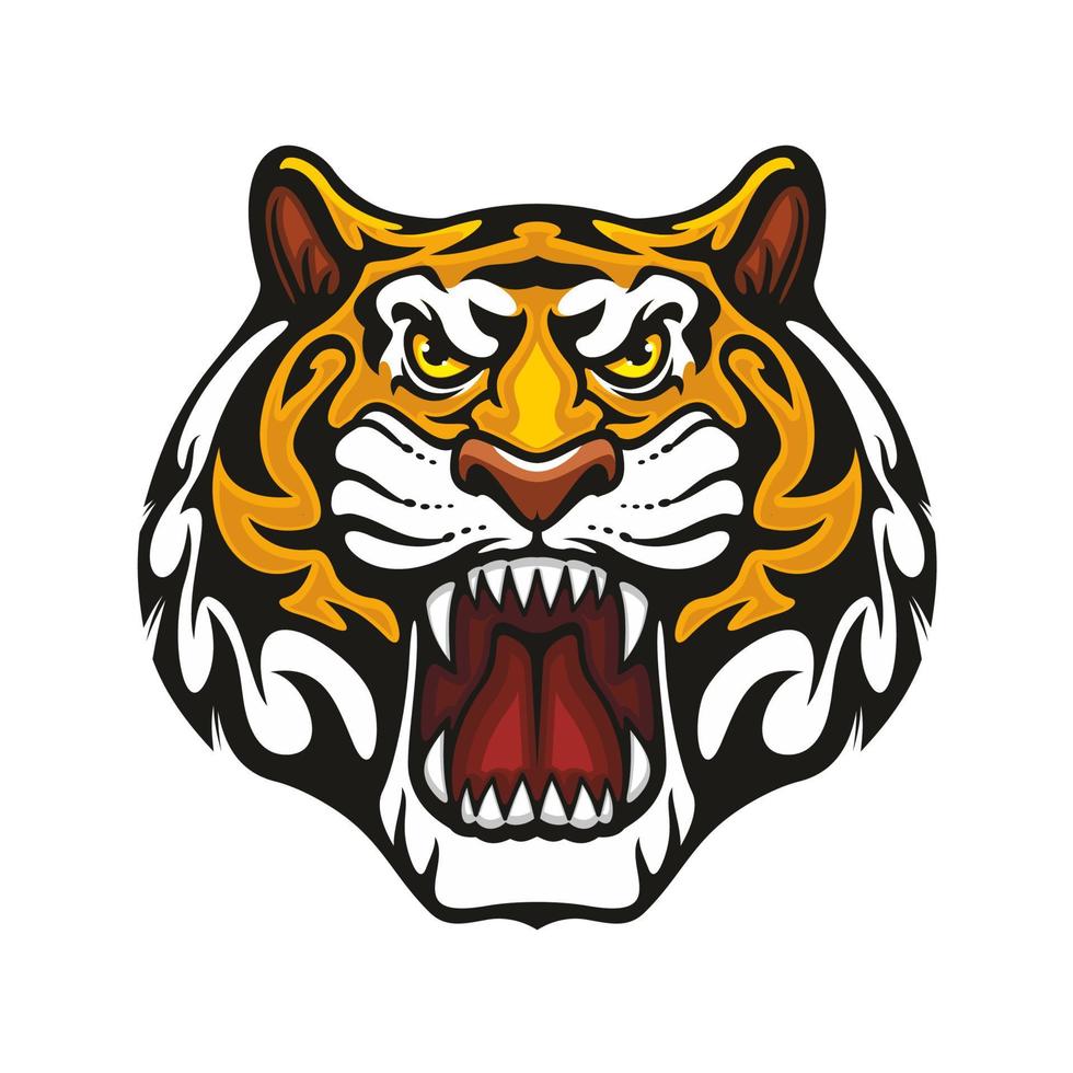 tigre animal bozal vector deporte equipo mascota icono