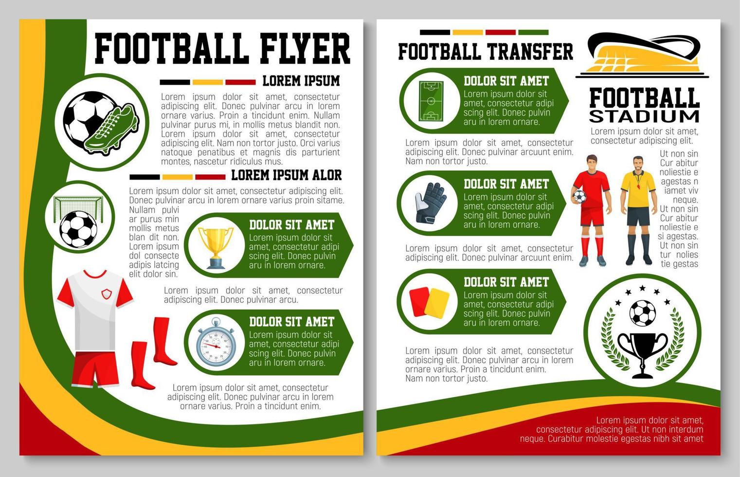 Vector flyer for football or soccer sport match