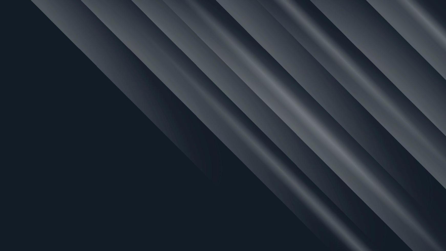 Black premium abstract background with darkness geometric shapes. vector