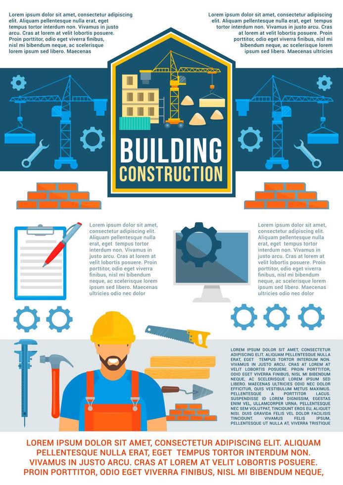 diseño de banner de construcción y construcción vector