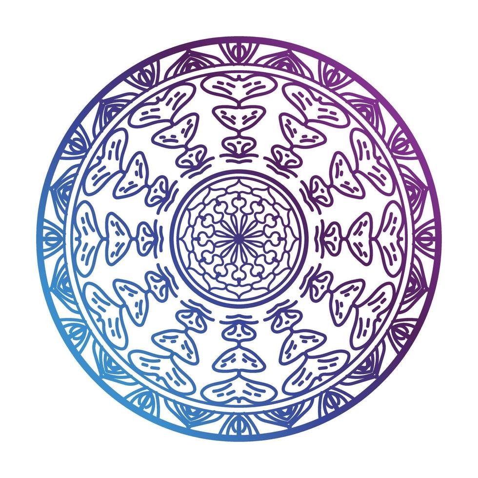 Fondo de diseño de mandala ornamental de lujo de mandala colorido, diseño de mandala, diseño de papel tapiz de arte de libro de colorear de patrón de mandala, patrón de mosaico, tarjeta de felicitación vector