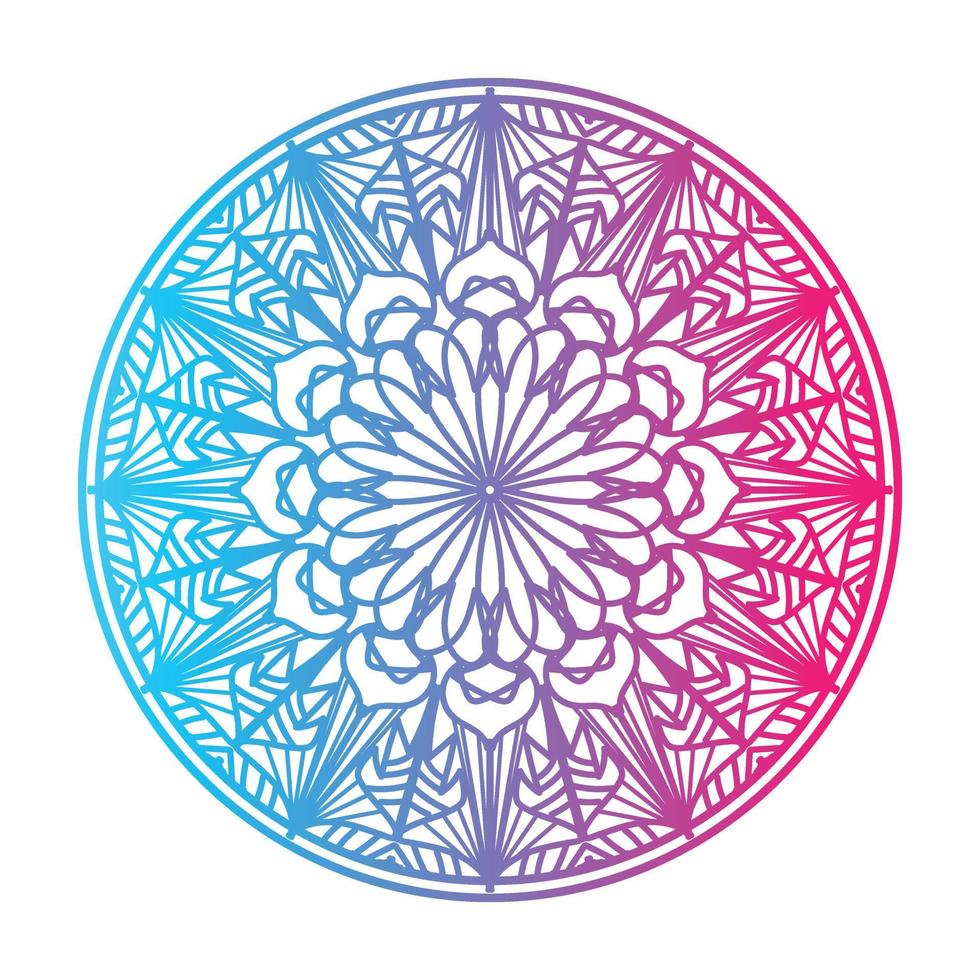 Fondo de diseño de mandala ornamental de lujo de mandala colorido, diseño de mandala, diseño de papel tapiz de arte de libro de colorear de patrón de mandala, patrón de mosaico, tarjeta de felicitación vector